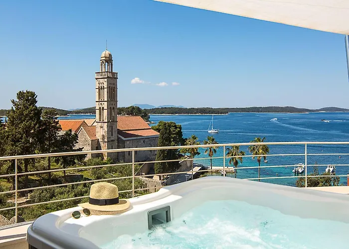 Exclusive Hvar Villa 6 Bedrooms Villa Serenity By The Sea Incredible Sea Monument Views Jacuzzi